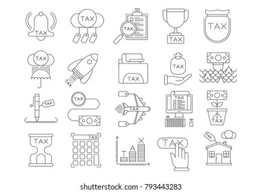 Tax icon collection