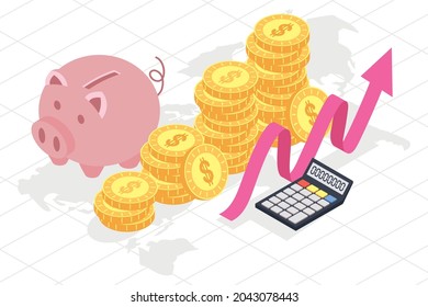 Tax icon collection on white background