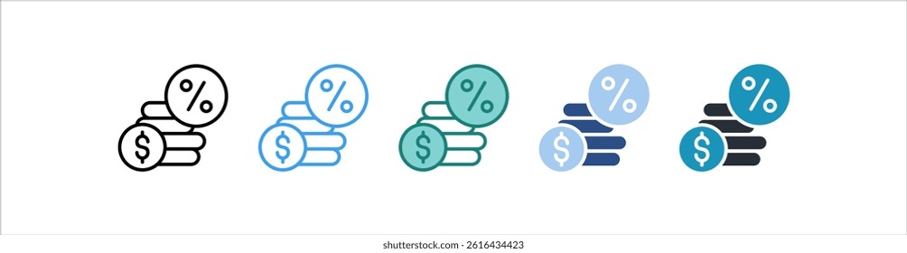 Tax Icon In Different Style Vector