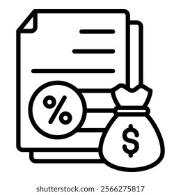Tax Icon Element For Design