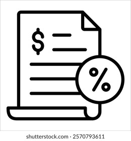 Tax Icon Element For Design