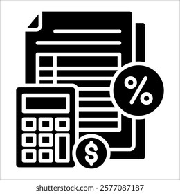 Tax Icon Element For Design