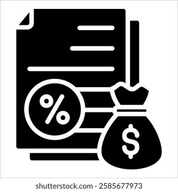 Tax Icon Element For Design