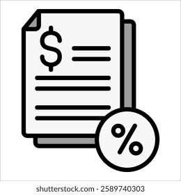 Tax Icon Element For Design