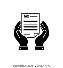 Tax Icon Official Tax Filing Deduction and Payment Symbol