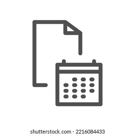 Tax icon outline and linear vector.
