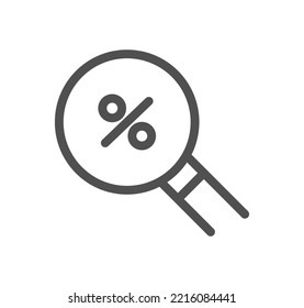 Esquema de icono de impuesto y vector lineal.
