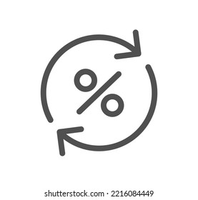 Tax icon outline and linear vector.

