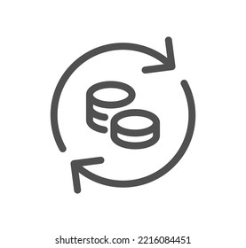 Tax icon outline and linear vector.
