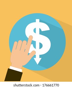 tax icon over cream   background vector illustration