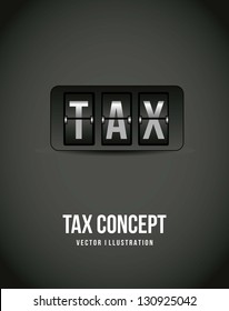 tax icon over gray background. vector illustration