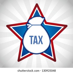 tax icon over gray background. vector illustration
