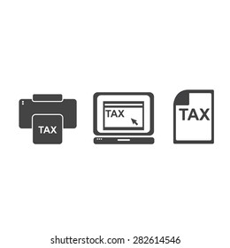  tax icon paper print notebook