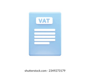 Elemento de ilustración de vector de representación 3d de icono de impuesto