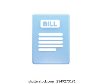 Tax icon pay 3d rendering vector illustration element