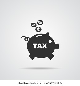 tax icon pig silhouette vector