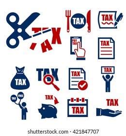 tax icon set