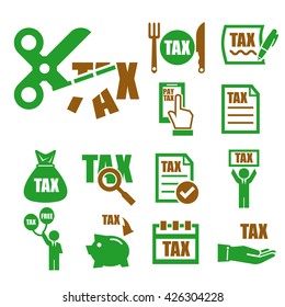 tax icon set