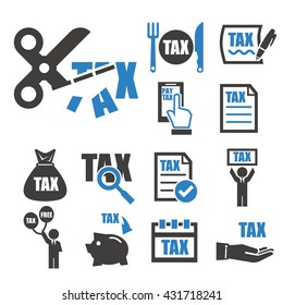 tax icon set