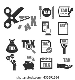 tax icon set