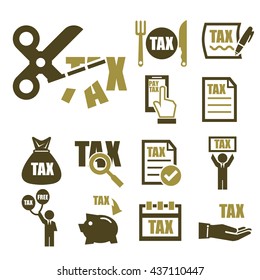 tax icon set