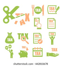 tax icon set