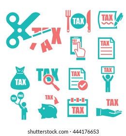 tax icon set