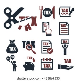 tax icon set
