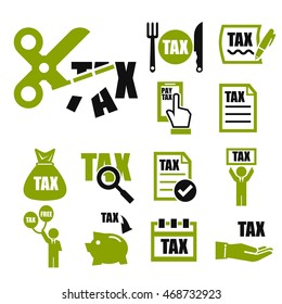tax icon set