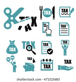 tax icon set