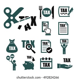 tax icon set