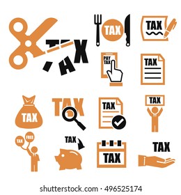 tax icon set