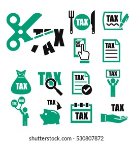 tax icon set
