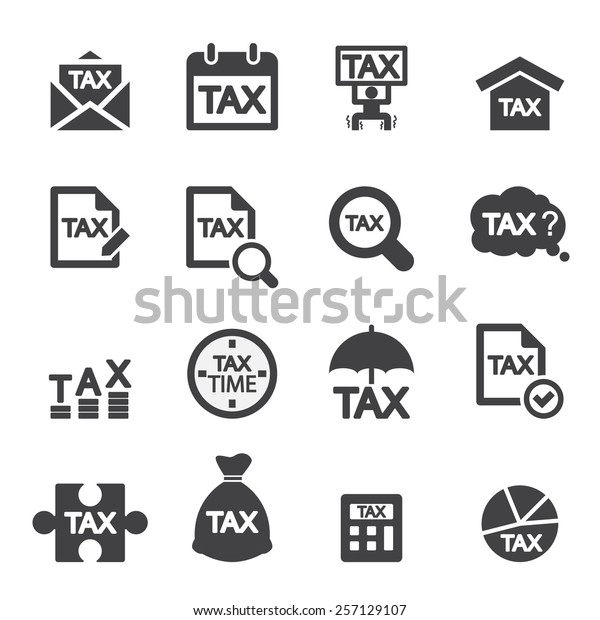 税アイコンセット のベクター画像素材 ロイヤリティフリー