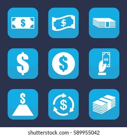 tax icon. Set of 9 tax filled icons such as Money, Payment, dollar, money