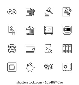 Tax icon set. Collection of high quality outline web pictograms in modern flat style. Black Tax symbol for web design and mobile app on white background. Line logo EPS10