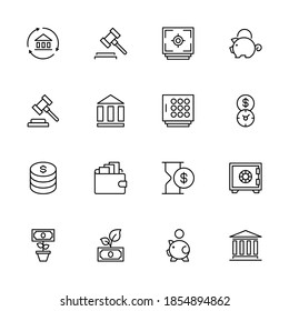 Tax icon set. Collection of high quality outline web pictograms in modern flat style. Black Tax symbol for web design and mobile app on white background. Line logo EPS10