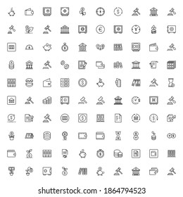 Tax icon set. Collection of high quality outline web pictograms in modern flat style. Black Tax symbol for web design and mobile app on white background. Line logo EPS10