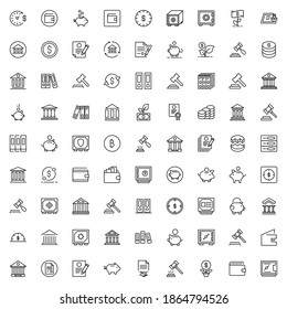 Tax icon set. Collection of high quality outline web pictograms in modern flat style. Black Tax symbol for web design and mobile app on white background. Line logo EPS10