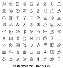 Tax icon set. Collection of high quality outline web pictograms in modern flat style. Black Tax symbol for web design and mobile app on white background. Line logo EPS10