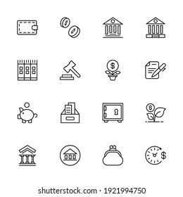 Tax icon set. Collection of high quality outline web pictograms in modern flat style. Black Tax symbol for web design and mobile app on white background. Line logo EPS10