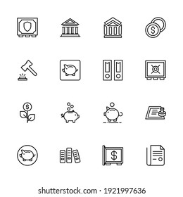 Tax icon set. Collection of high quality outline web pictograms in modern flat style. Black Tax symbol for web design and mobile app on white background. Line logo EPS10