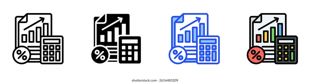 Tax Icon Set With Multiple Style Collection