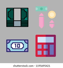 tax icon set. vector set about money and calculator icons set.