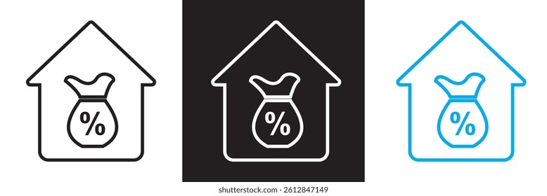 Tax  icon set. Vector for websites, mobile interfaces, presentations, banner, visual branding etc. Vector illustration. isolated on white and black background. EPS 10