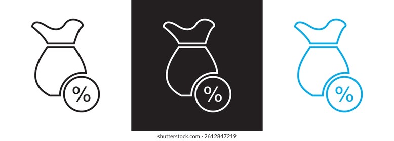 Tax  icon set. Vector for websites, mobile interfaces, presentations, banner, visual branding etc. Vector illustration. isolated on white and black background. EPS 10