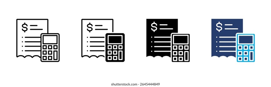 Tax icon sheet multiple style collection
