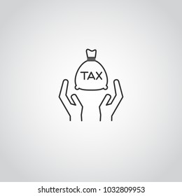 tax icon silhouette vector