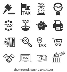 tax icon silhouette vector