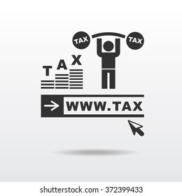 tax icon silhouette vector 
